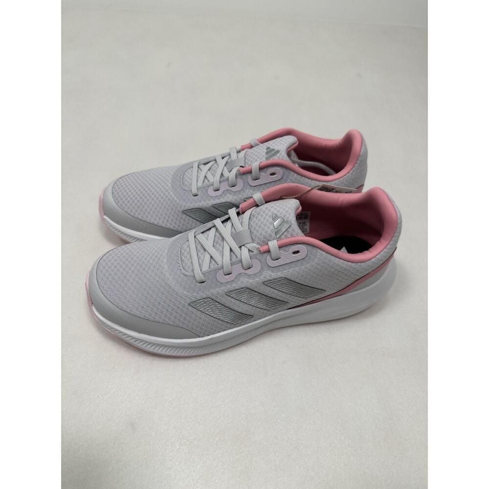 adidas Runfalcon 3.0 K Kids Athletic Sneakers Gray Pink Mesh IG7281 US 6